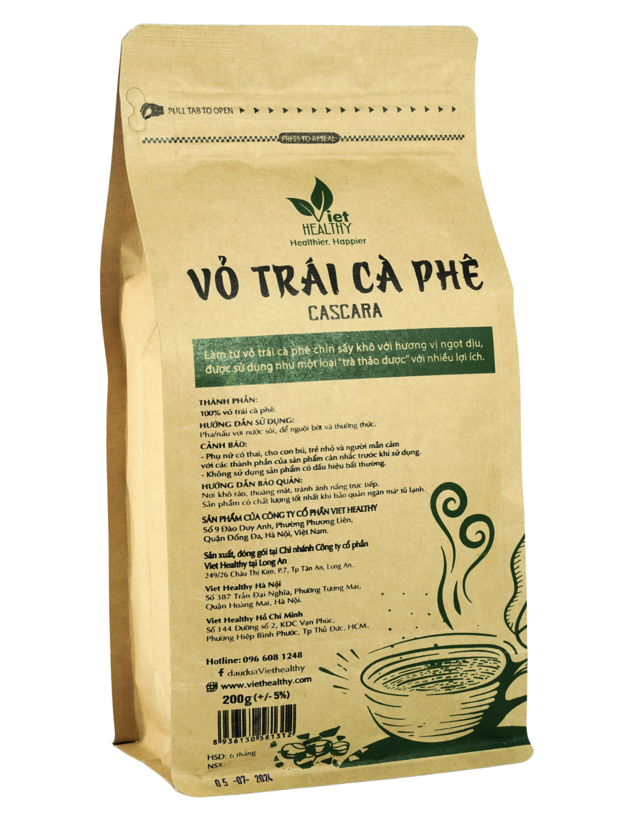 Trà Cascara Viet Healthy 200g