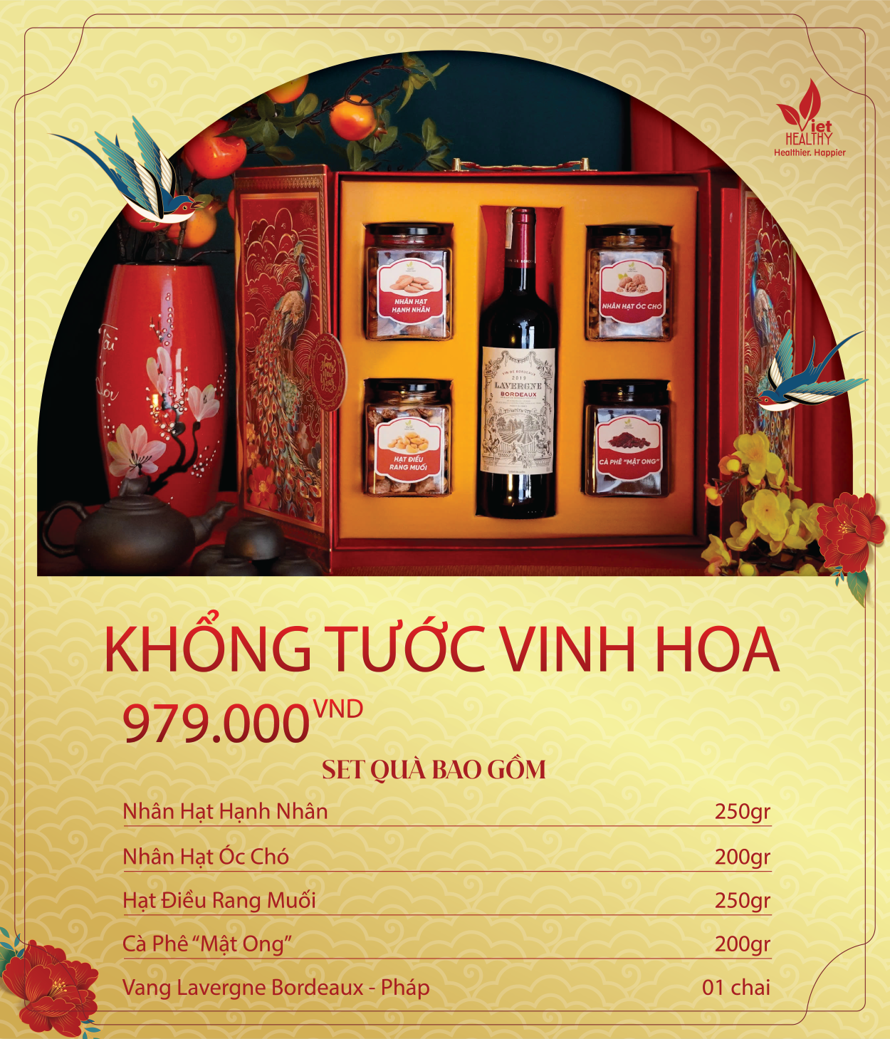 Set khổng tước vinh hoa