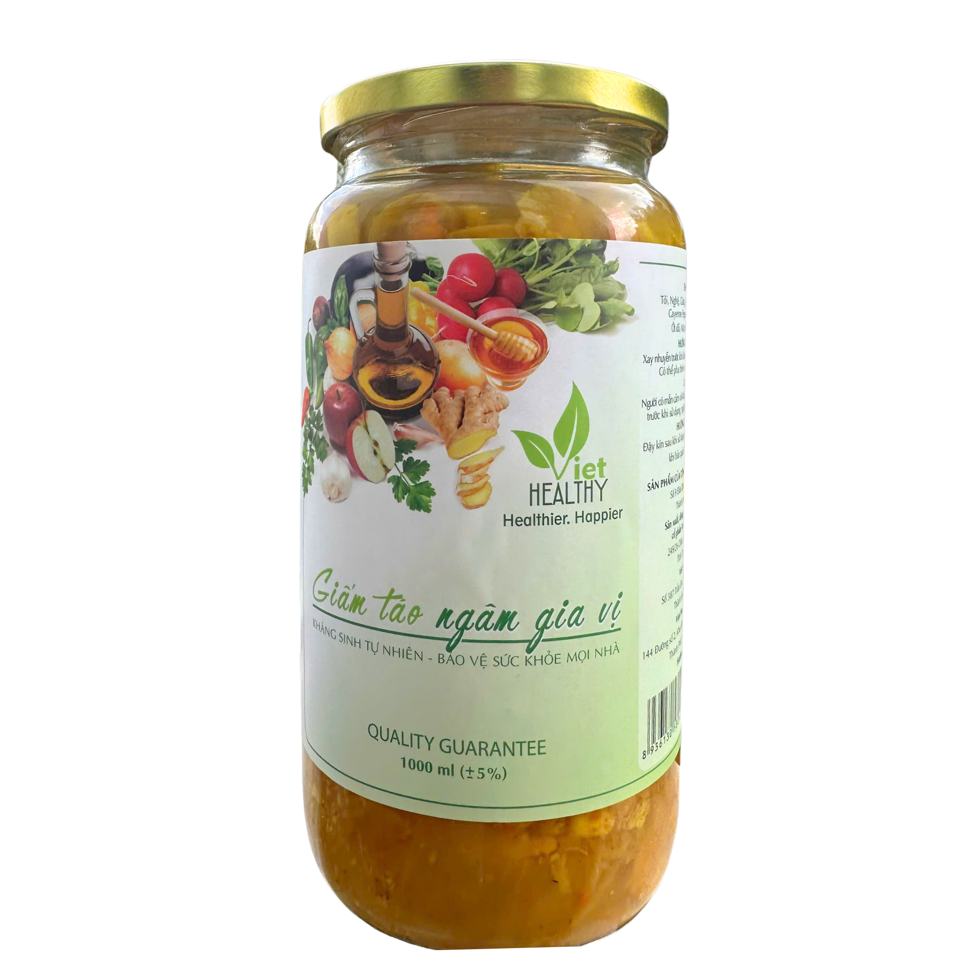 Giấm táo ngâm gia vị 1 lít