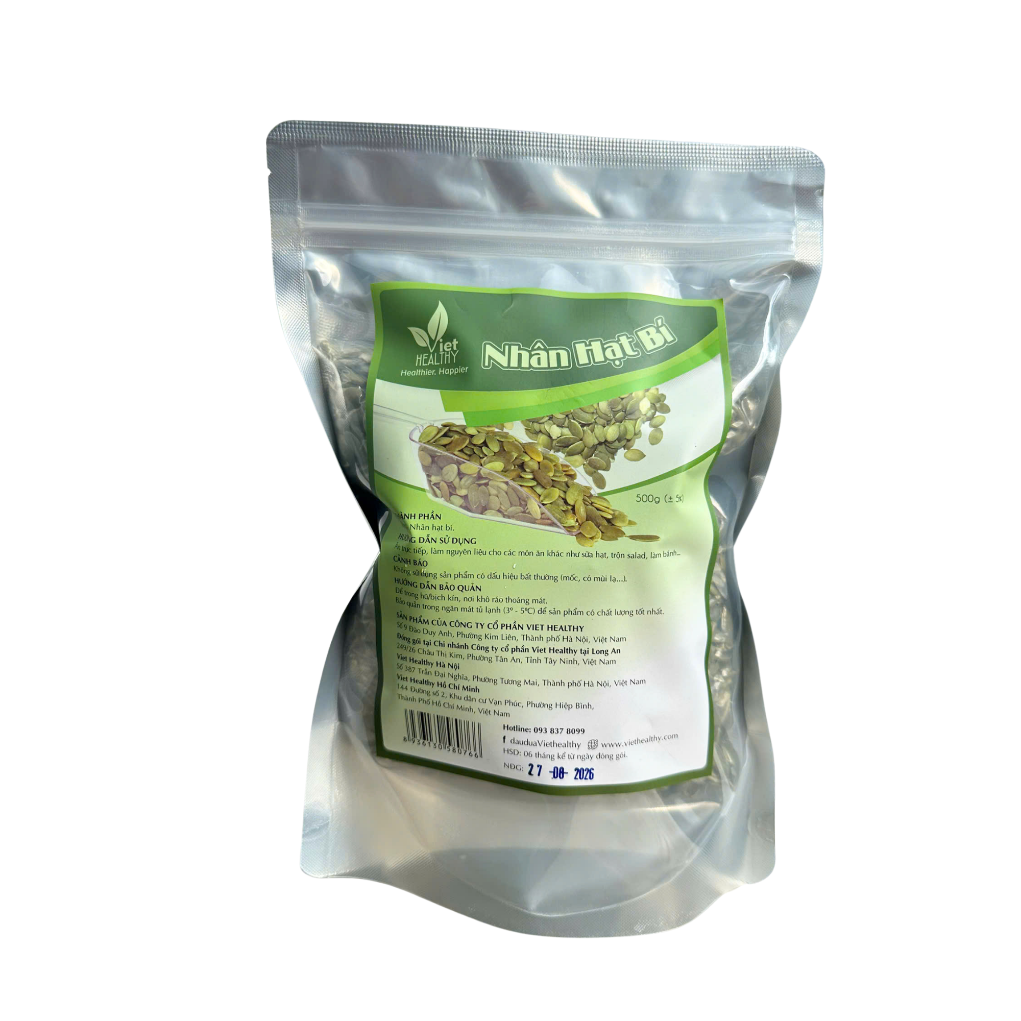 Nhân hạt bí 500g