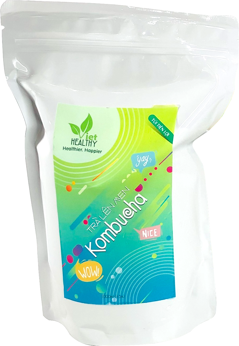 Trà lên men Kombucha túi tiện lợi 1 lít