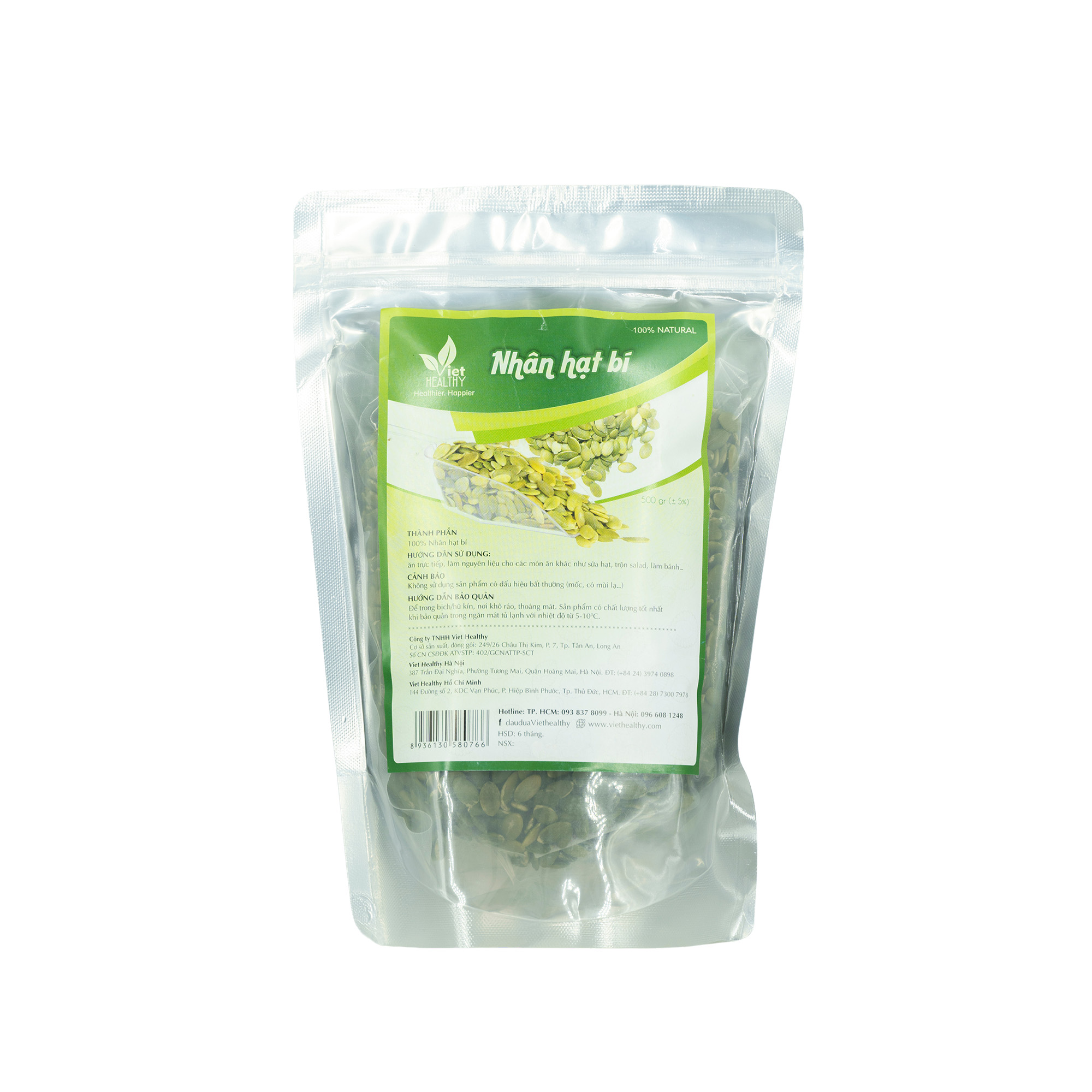 Nhân hạt bí 500g
